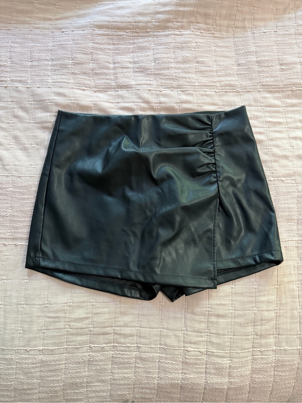 Windsor Black Faux Leather Skort